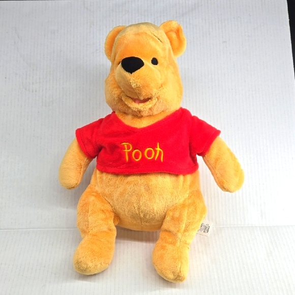 Disney Parks Winnie the Pooh Plush - Red Shirt and Yellow Fur - Picture 1 of 9